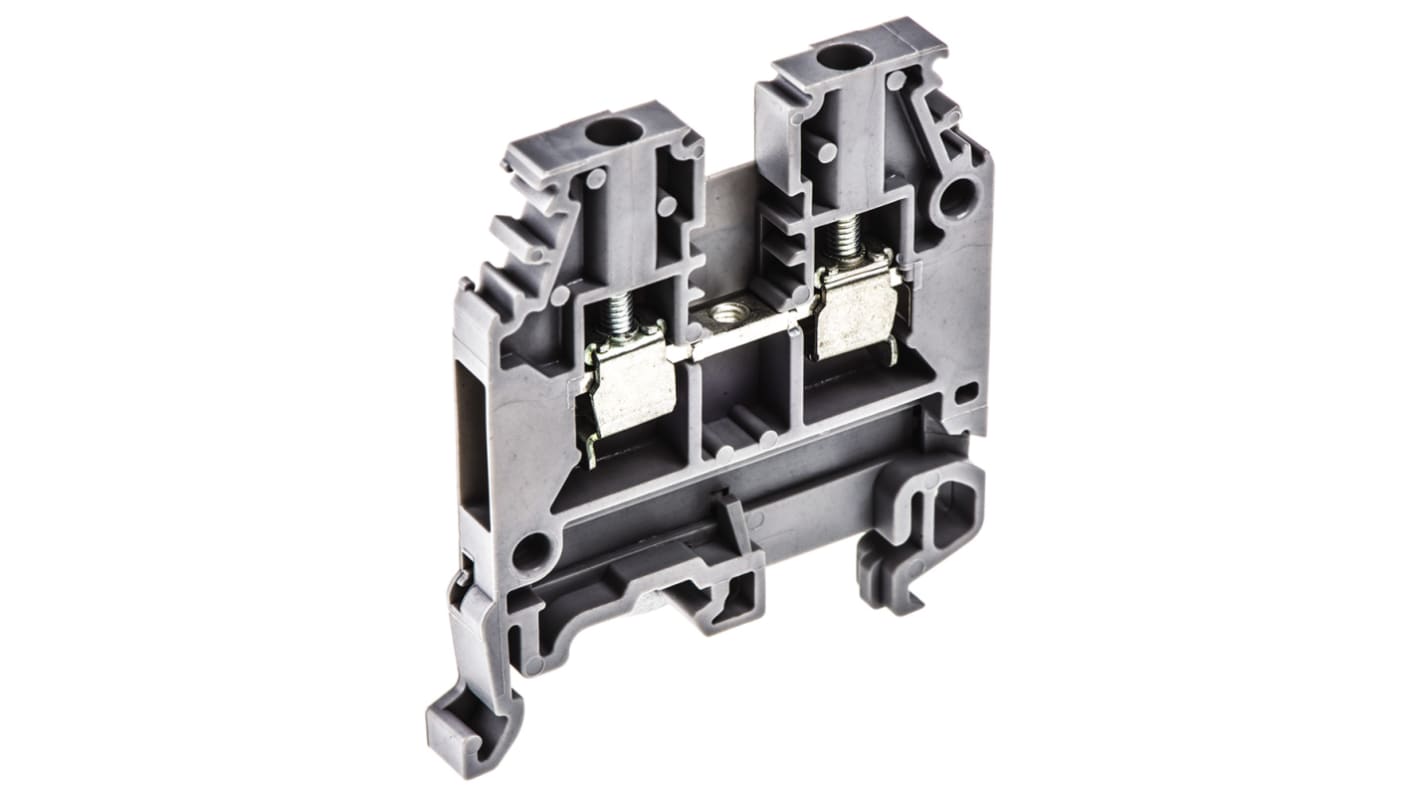 Entrelec SNA Series Grey DIN Rail Terminal Block, 2.5mm², Single-Level, Screw Termination