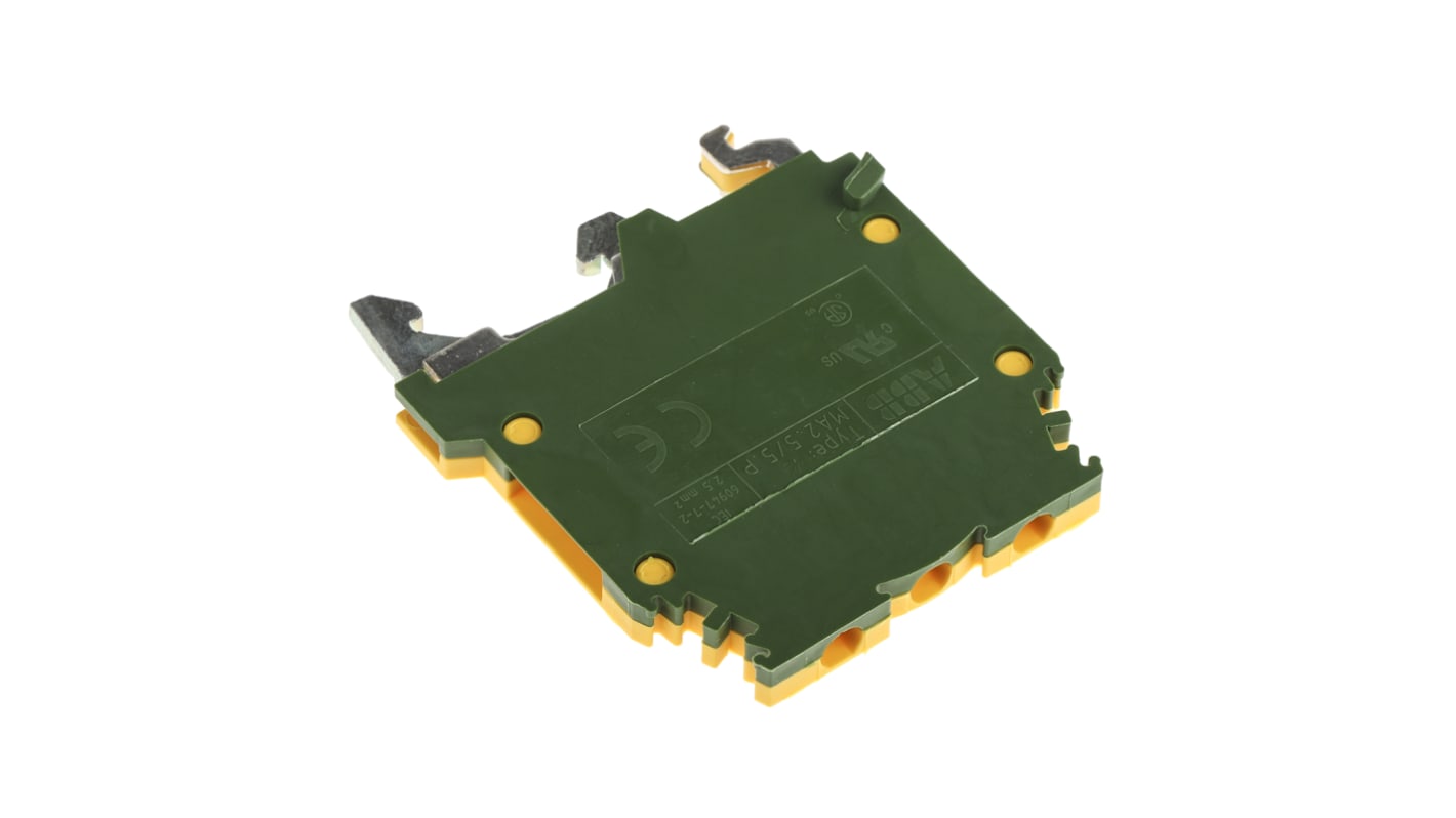 Entrelec 1SNA165488R2700 SNA Series Green/Yellow, 2.5mm², Single-Level, Screw Termination