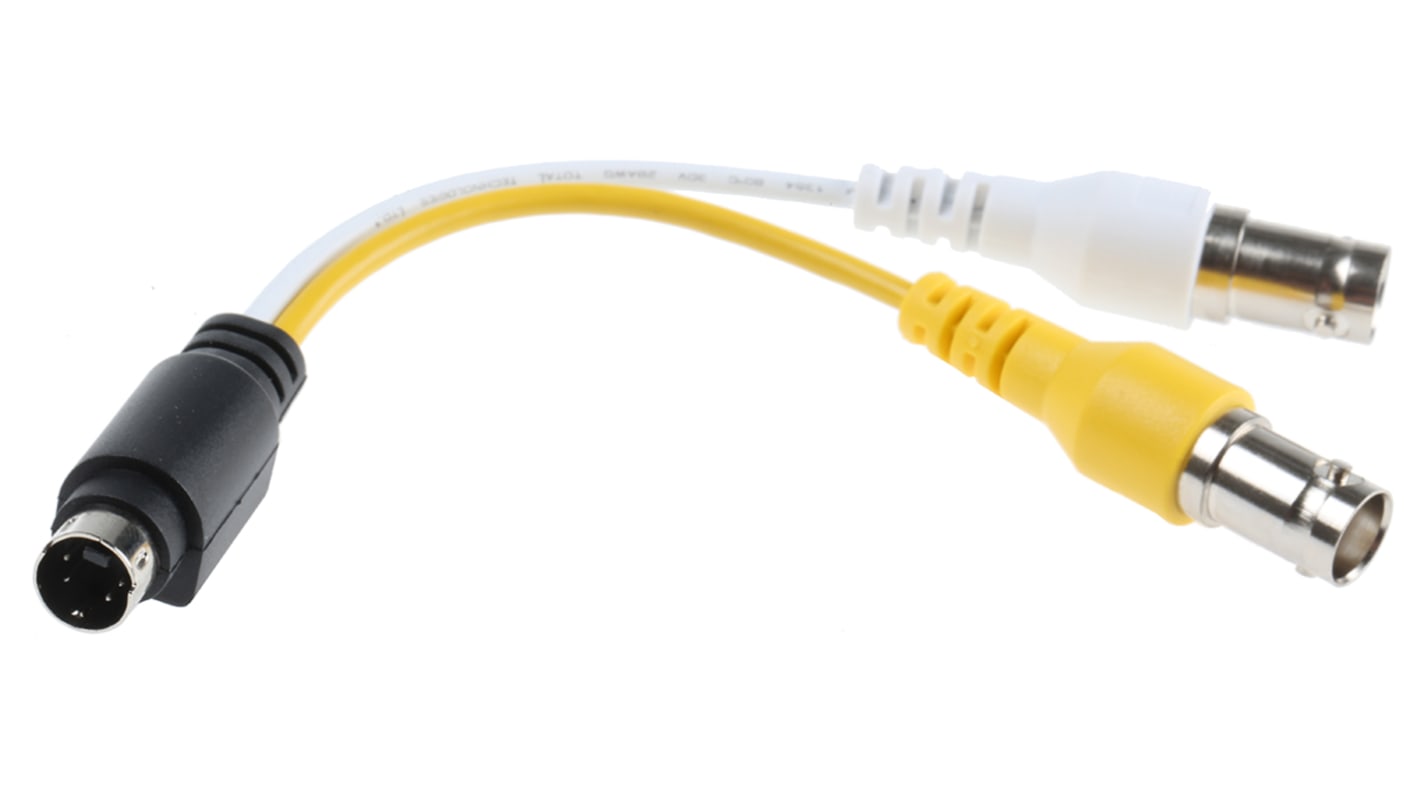 Van Damme Male 4 Pin mini-DIN to Female BNC x 2 DIN Cable 150mm