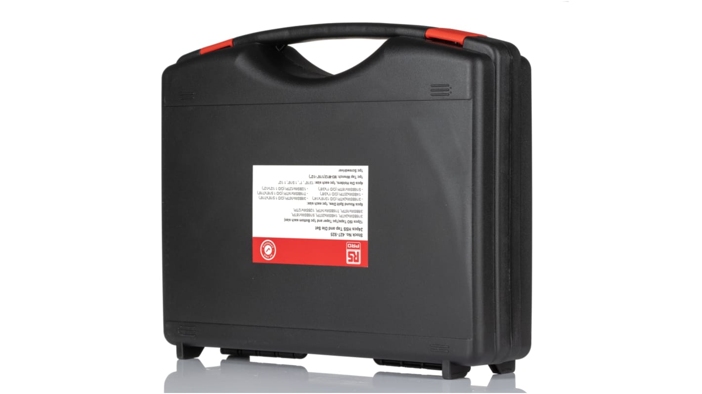 Corredo maschi e filiere RS PRO, 24 pezzi, HSS