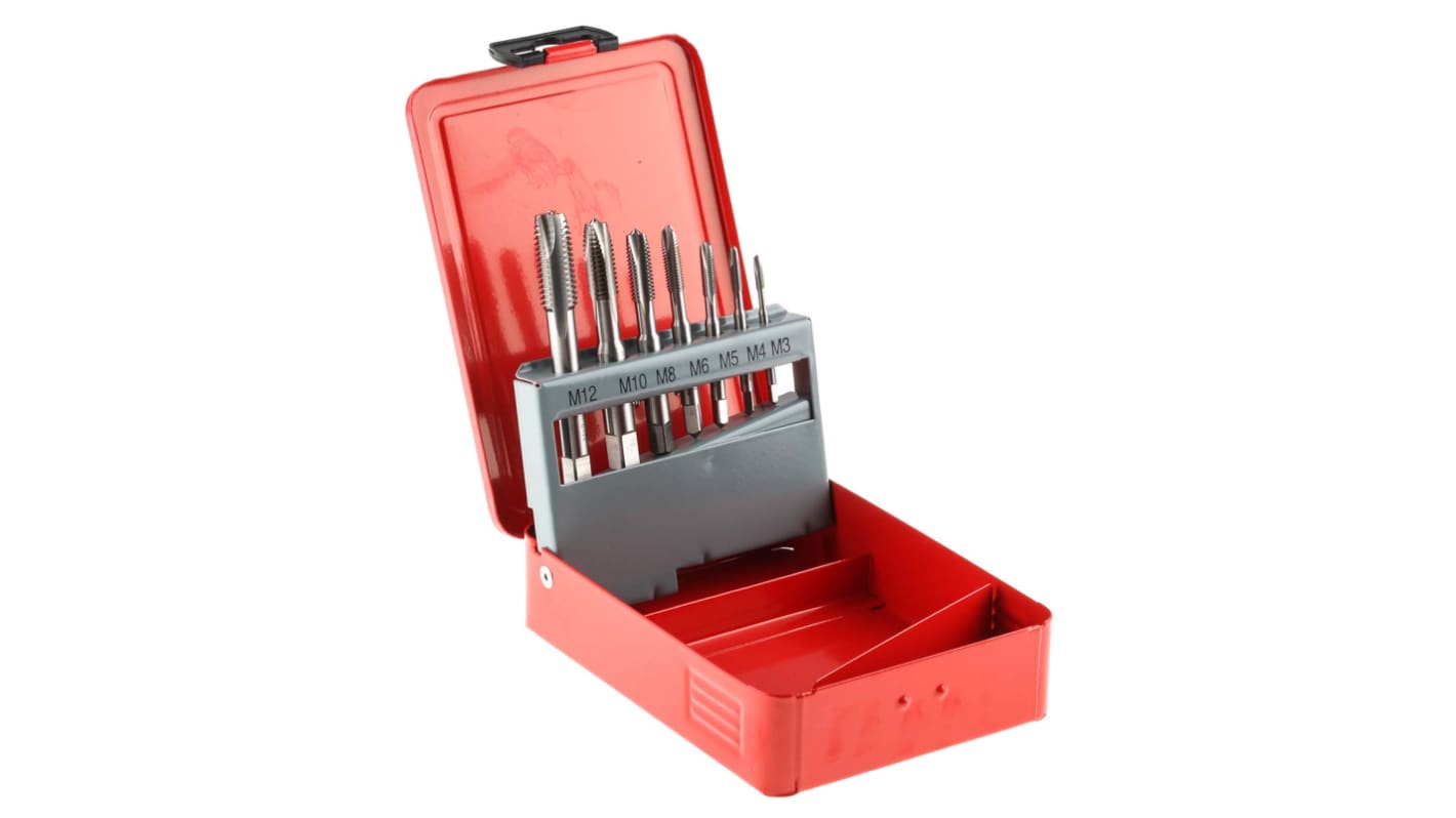RS PRO Tap Set, M3 → M12 Thread, Metric Standard, Hand Tap