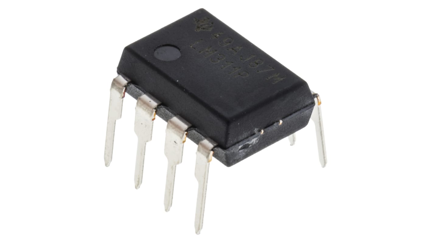 LM311P Texas Instruments, Comparator, Open Collector/Emitter O/P, 0.165μs 5 → 28 V 8-Pin PDIP