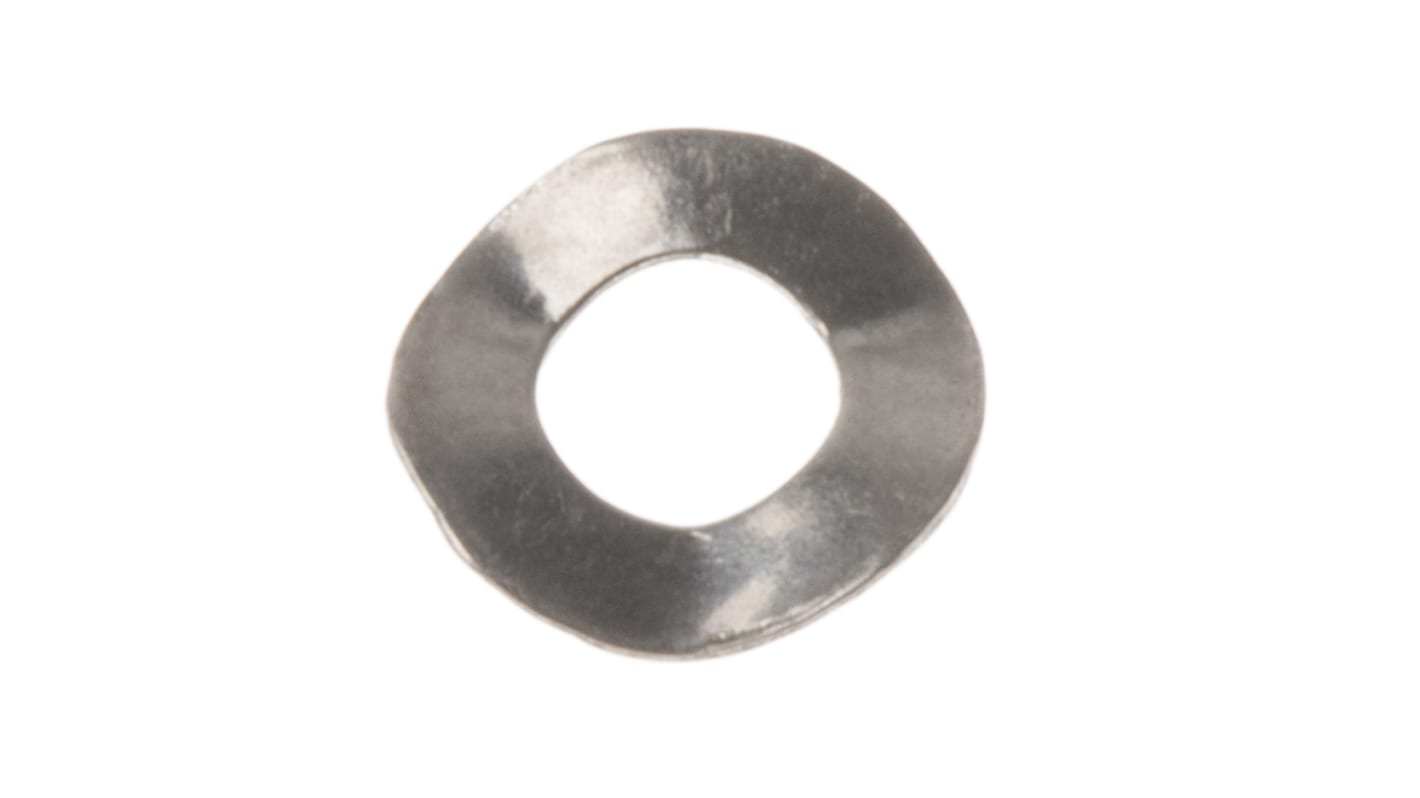 RS PRO Sicherungsscheiben für M2 Schrauben A2 304 Gewellt, 0.16mm x 2.3mm x 4.51mm, Edelstahl