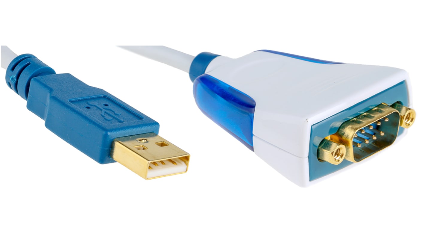 FTDI Chip 转换器电缆, RS232总线, USB A公头转D-sub，9 引脚公头, USB 2.0