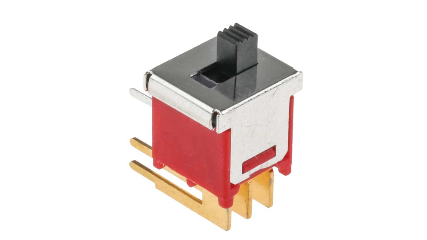 RS PRO DPDT拨动开关, 闭锁操作, PCB安装, 400 mA @ 20 V, 20V 交流/直流
