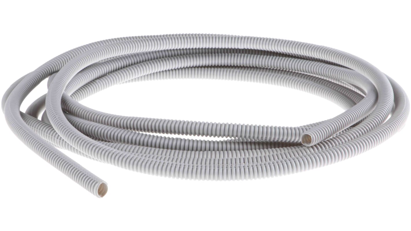 RS PRO Flexible Conduit, 10mm Nominal Diameter, Plastic, Grey