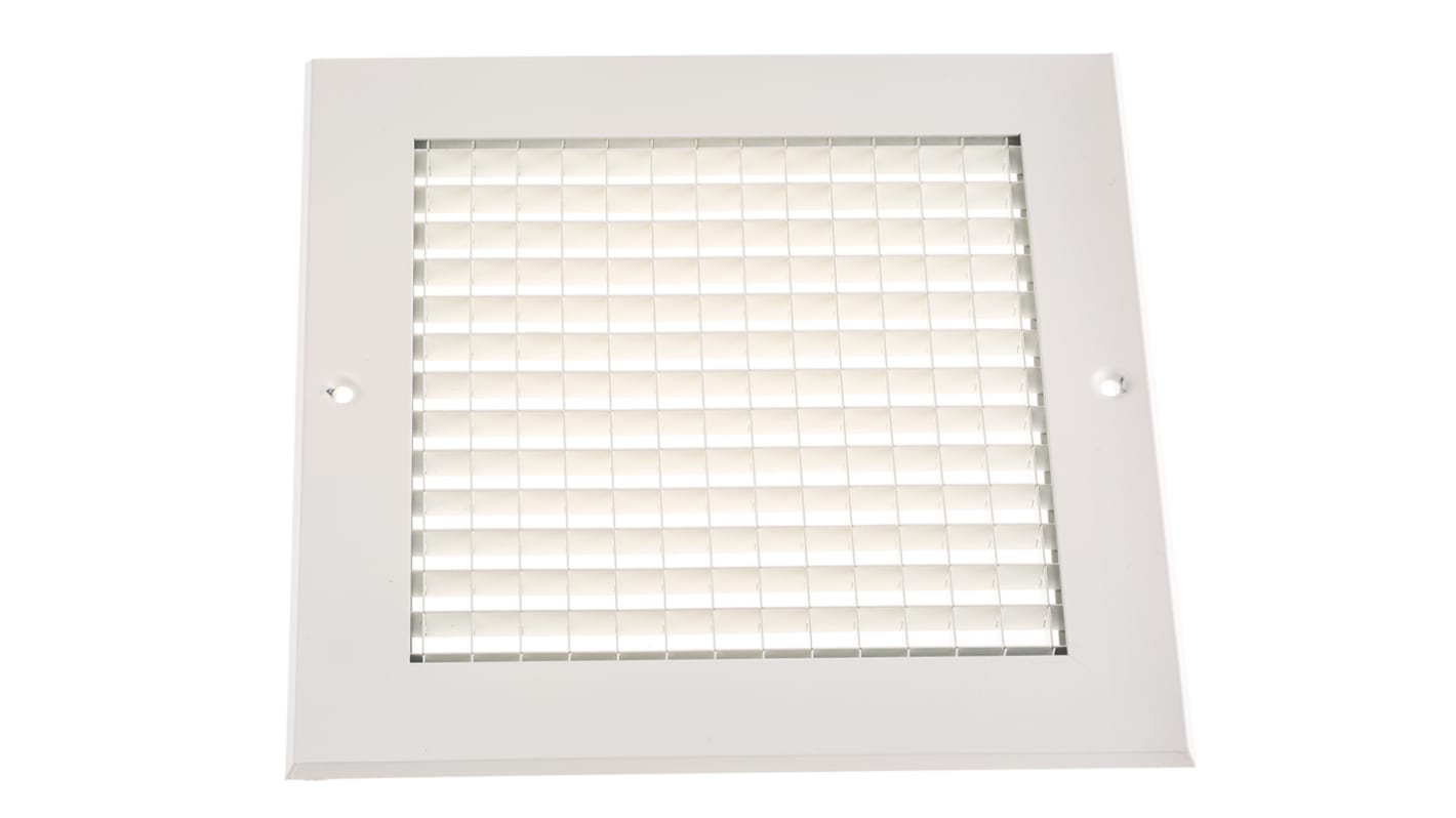 Rejilla de retícula RS PRO de Aluminio Blanco, 200 x 200mm