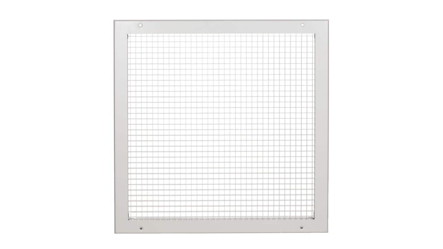 RS PRO White Aluminium Grille, Eggcrate Slat, 487 x 487mm