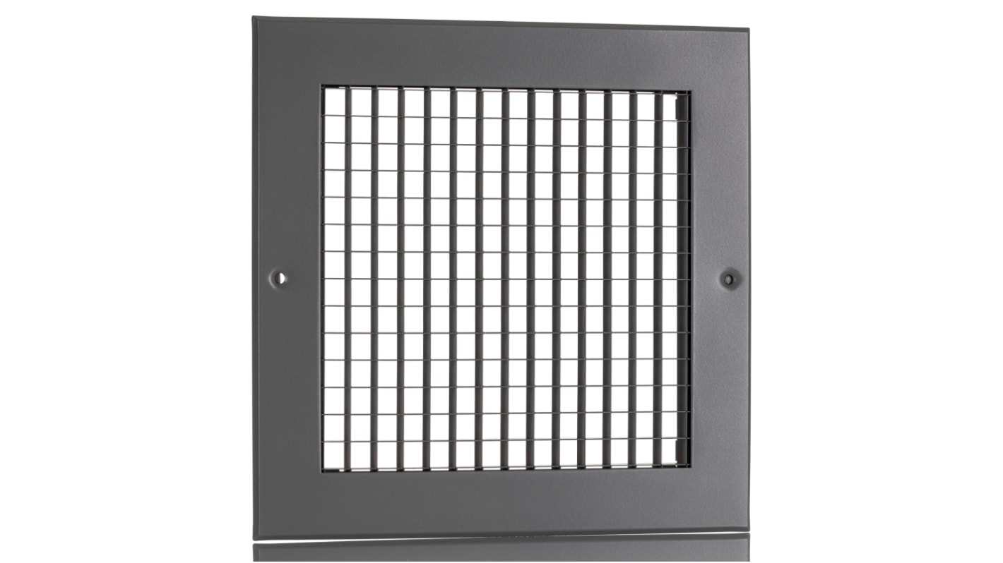 RS PRO Silver Aluminium Grille, Eggcrate Slat, 200 x 200mm