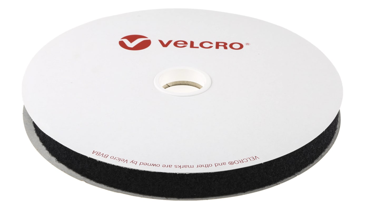 Velcro Black Hook & Loop Tape, 20mm x 10m