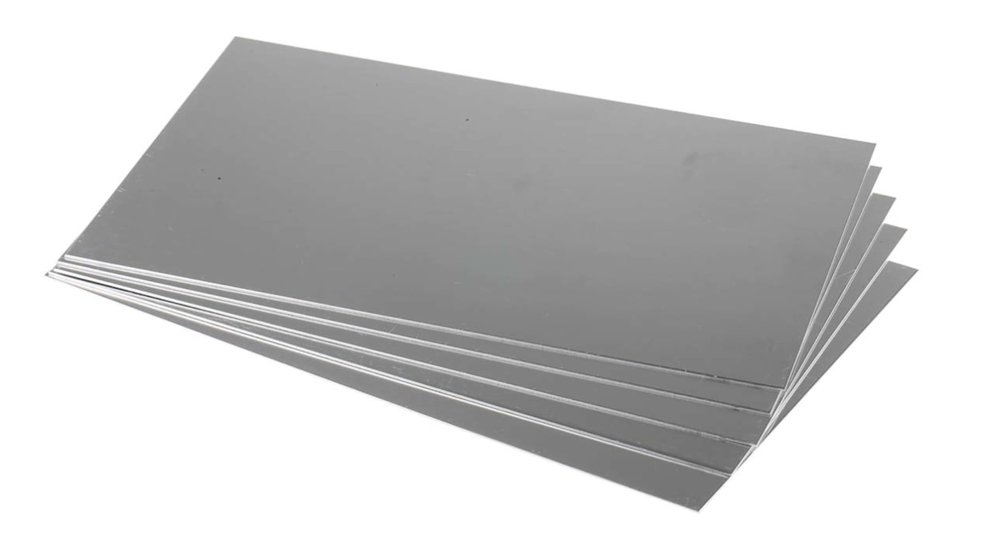 RS PRO Aluminium Metal Sheet 200mm x 300mm, 1.2mm Thick