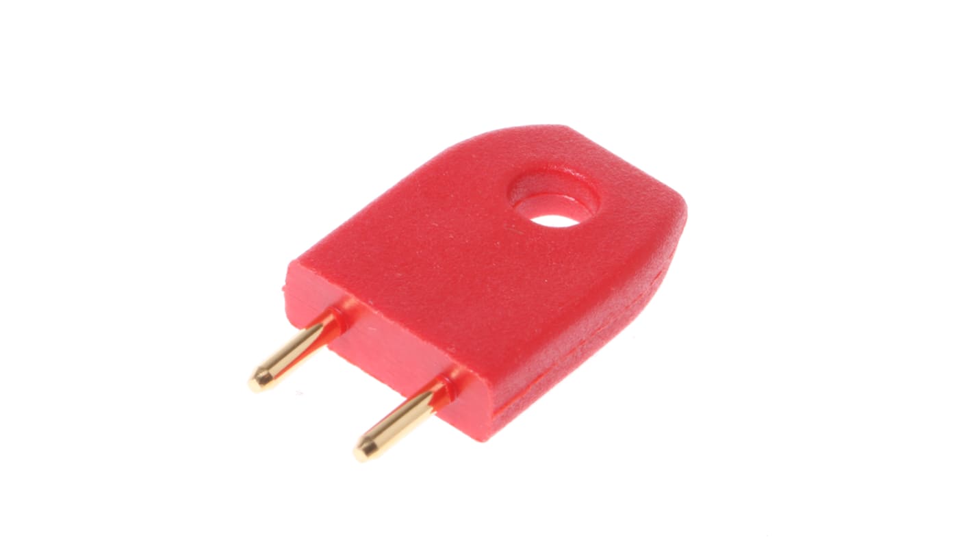 HARWIN Shorting Link Male Straight Red Closed Top 2 Way 1 Row 5.08mm Pitch
