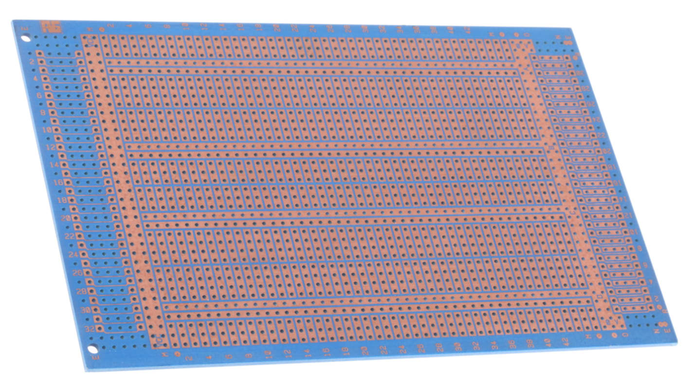 Placa con Pistas Vero Technologies 10-2845, 2 lados, , Vidrio epoxi, 160 x 100 x 1.6mm, DIN 41612, FR4