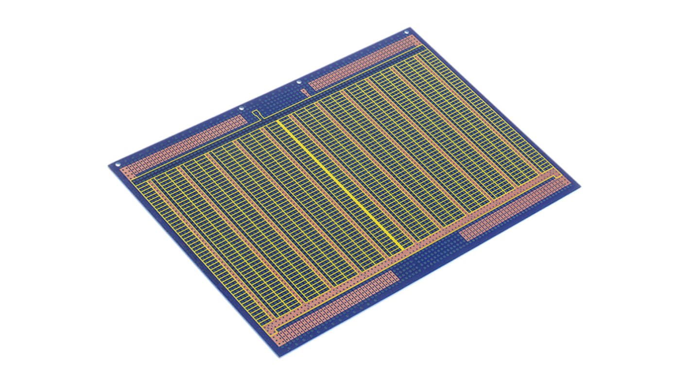 Vero Technologies 条板, 双面, 环氧玻纤层压板基材, 2.54 x 2.54mm孔间距, 尺寸233.4 x 160 x 1.6mm