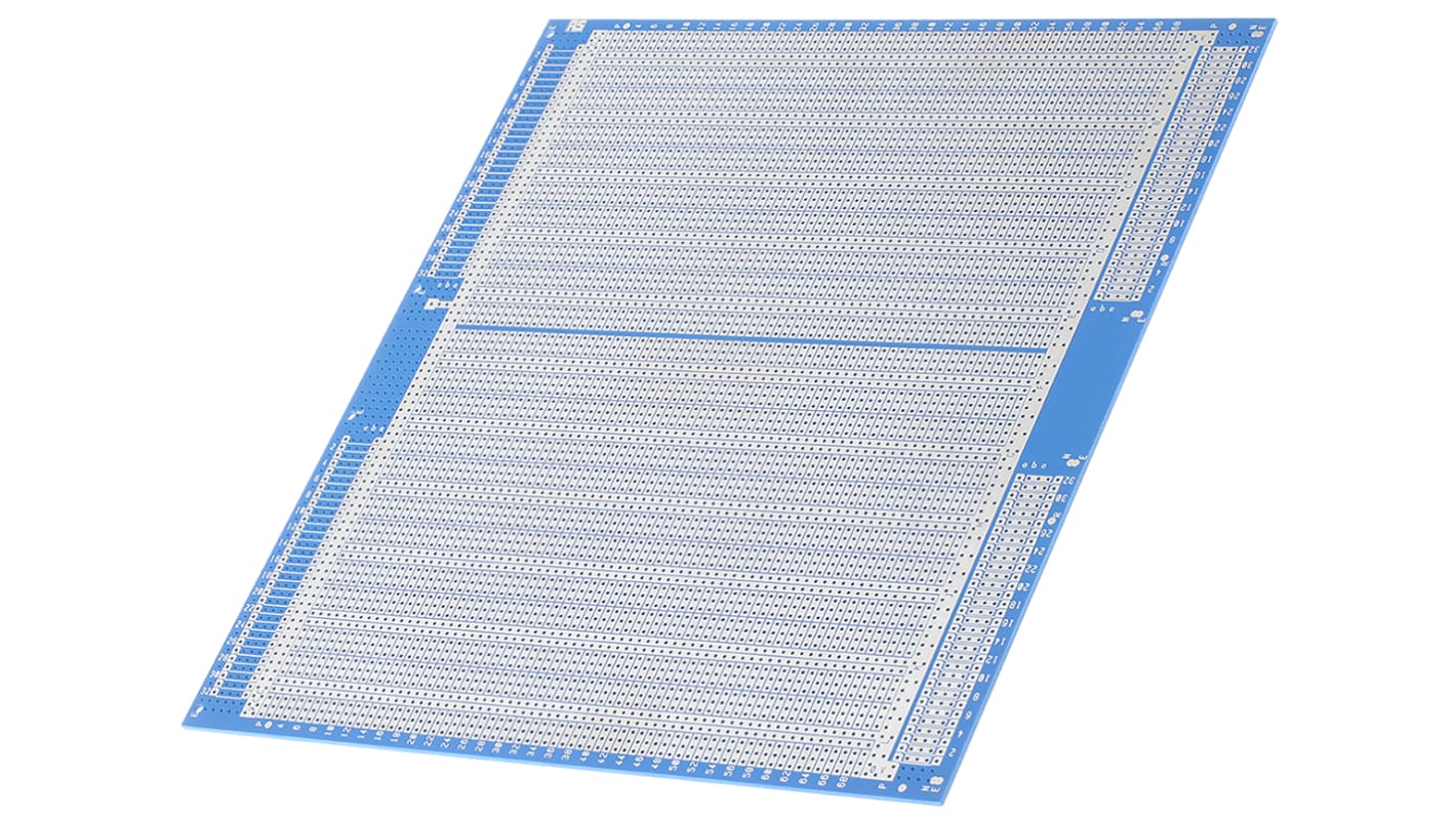 Placa con Pistas Vero Technologies 10-2858, 2 lados, , Vidrio epoxi, 220 x 233.4 x 1.6mm, DIN 41612, FR4