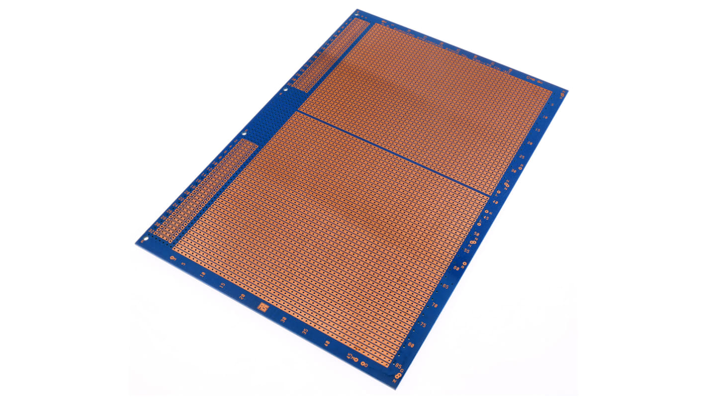 Placa con Pistas Vero Technologies 10-27559, 1 lado, , Vidrio epoxi, 233.4 x 160 x 1.6mm, DIN 41612, FR4