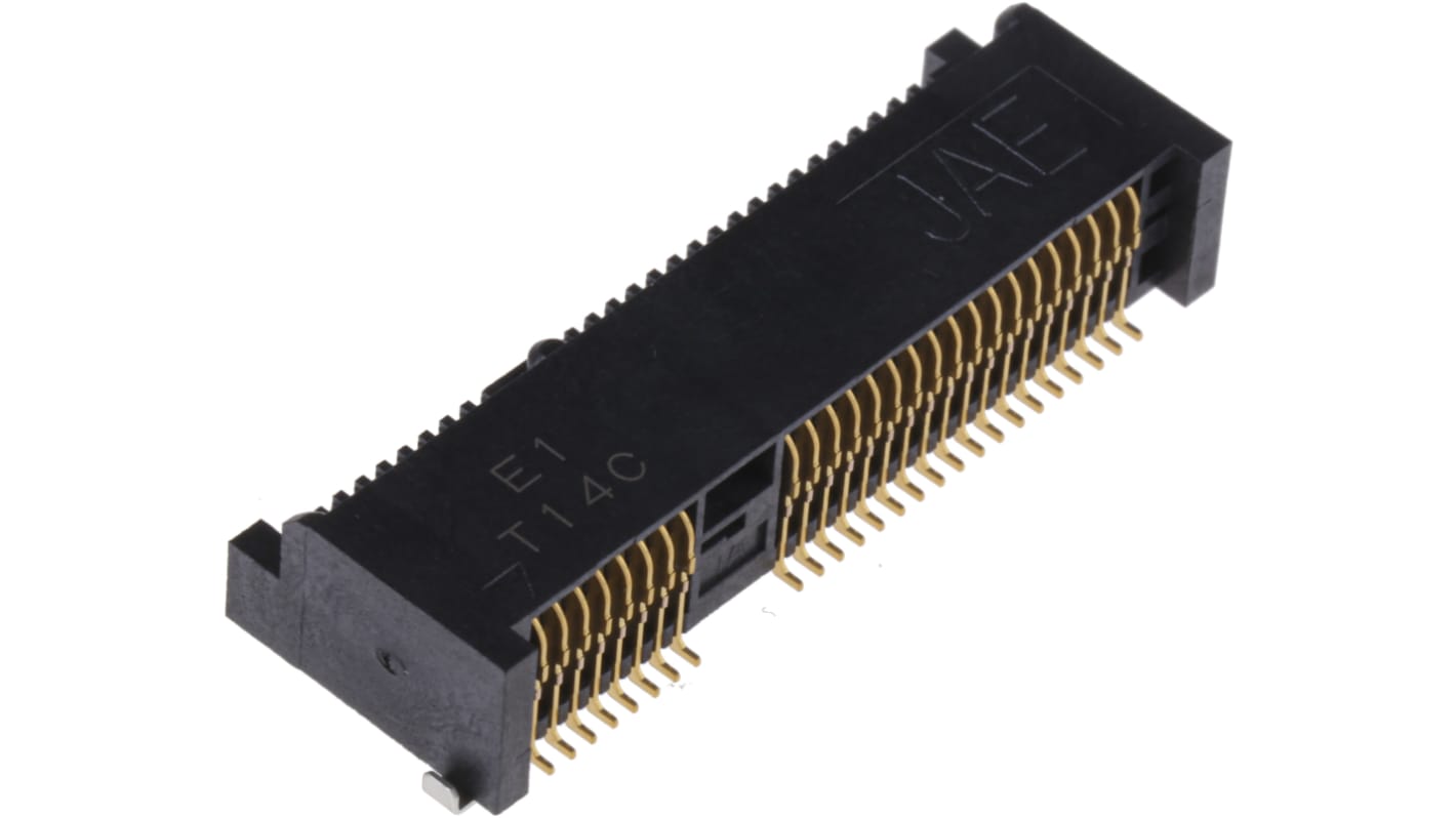 JAE 52 Way Right Angle Mini PCIe, PCI Memory Card Connector With Solder Termination