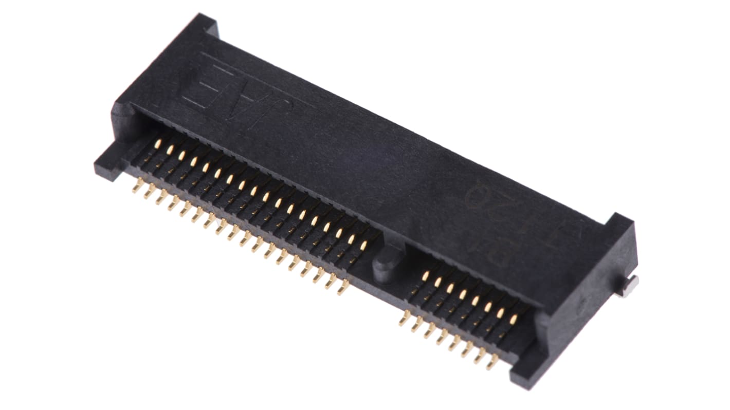 Conector para tarjeta de memoria Mini PCIe, PCI JAE de 52 contactos, paso 0.8mm, 2 filas, montaje superficial
