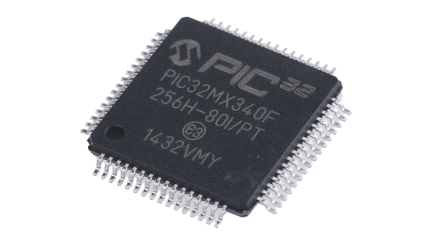 PIC32MX340F256H-80I/PT | Microchipマイコン, PIC, 80MHz, 256 PIC32MX340F256H-80I/PT | Microchipマイコン, PIC, 80MHz, 256