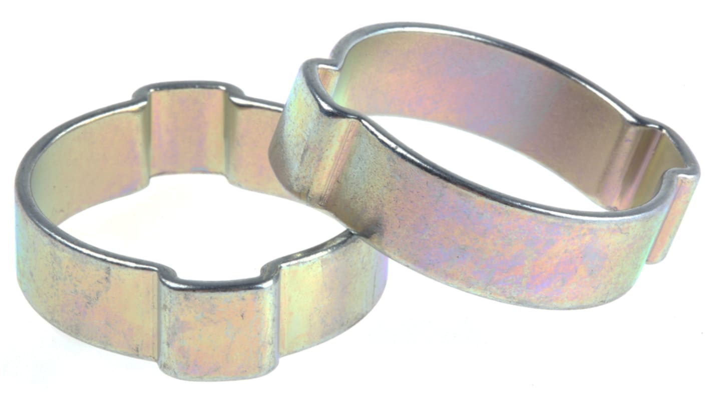 Collier de serrage pour tuyau, Collier à oreilles, Acier, 23 → 27mm