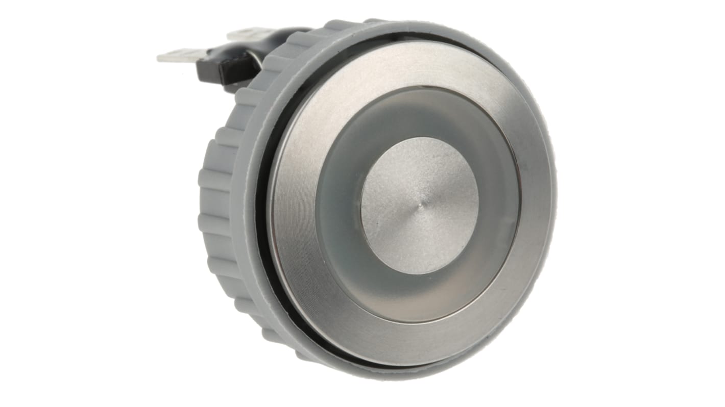 Schurter MSM DP 22 Series Illuminated Push Button Switch, Momentary, Panel Mount, 22mm Cutout, SPDT, Green LED,
