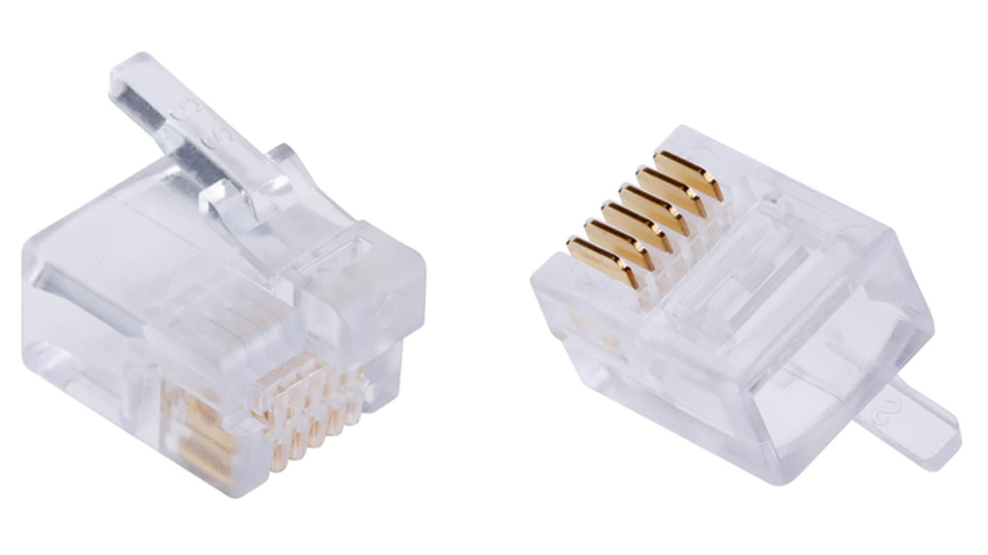 Bel-Stewart Male RJ25 Data Plug, Cable Mount
