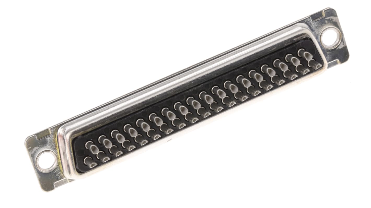 ITT Cannon DB37针标准D-Sub母座, 直向, 面板安装, 焊接端接, 5.0A, ORIGINAL D系列