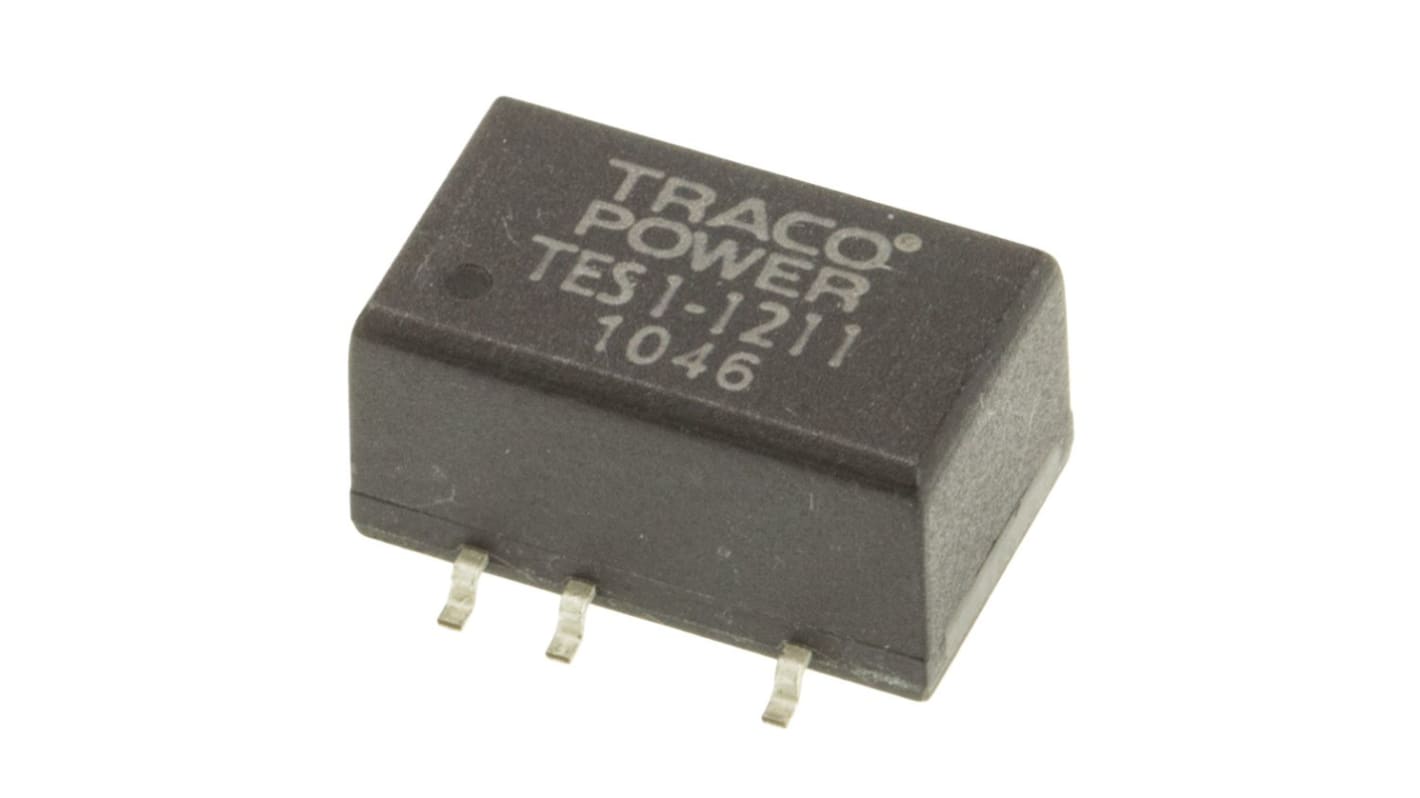 TRACOPOWER 隔离式DCDC转换器, 10.8 → 13.2 V 直流输入, 5V 直流输出, 1W, TES 1系列