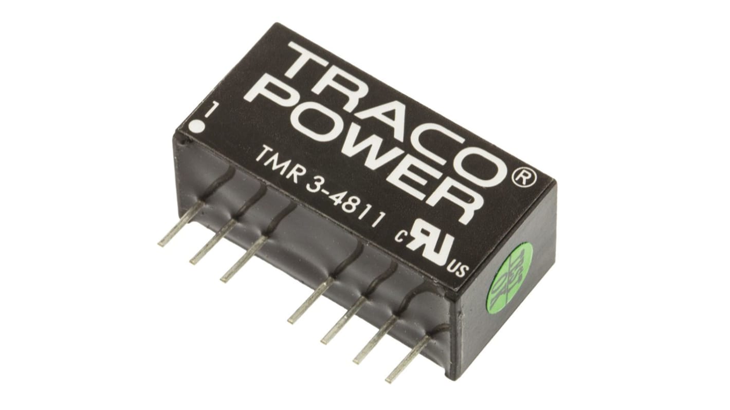 TRACOPOWER TMR 3 DC/DC-Wandler 3W 48 V dc IN, 5V dc OUT / 600mA Durchsteckmontage 1.5kV dc isoliert