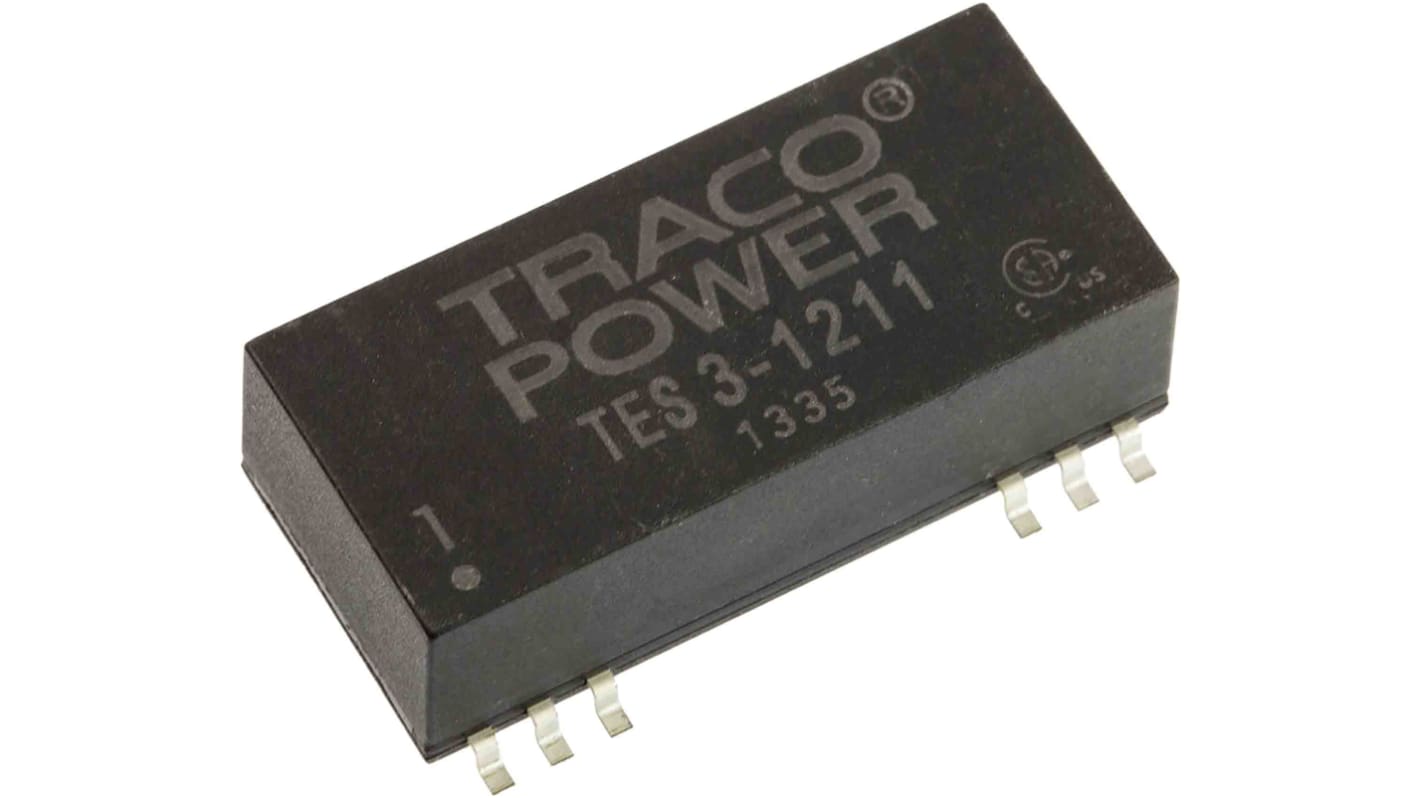 Convertisseur DC-DC TRACOPOWER, TES 3, Montage en surface, 3W, 1 sortie, 5V c.c., 600mA