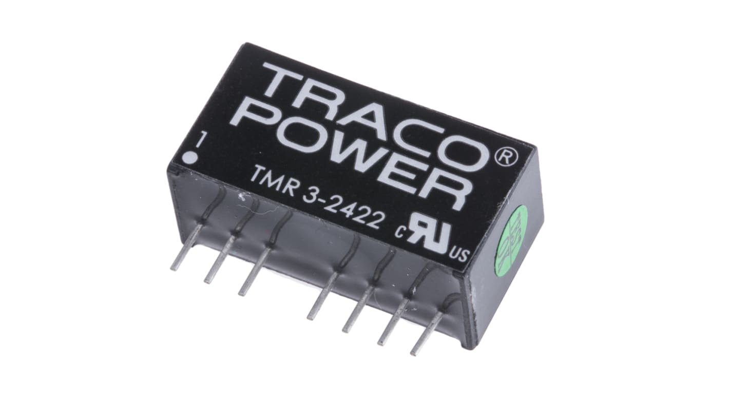 TRACOPOWER TMR 3 DC-DC Converter, ±12V dc/ ±125mA Output, 18 → 36 V dc Input, 3W, Through Hole, +85°C Max Temp