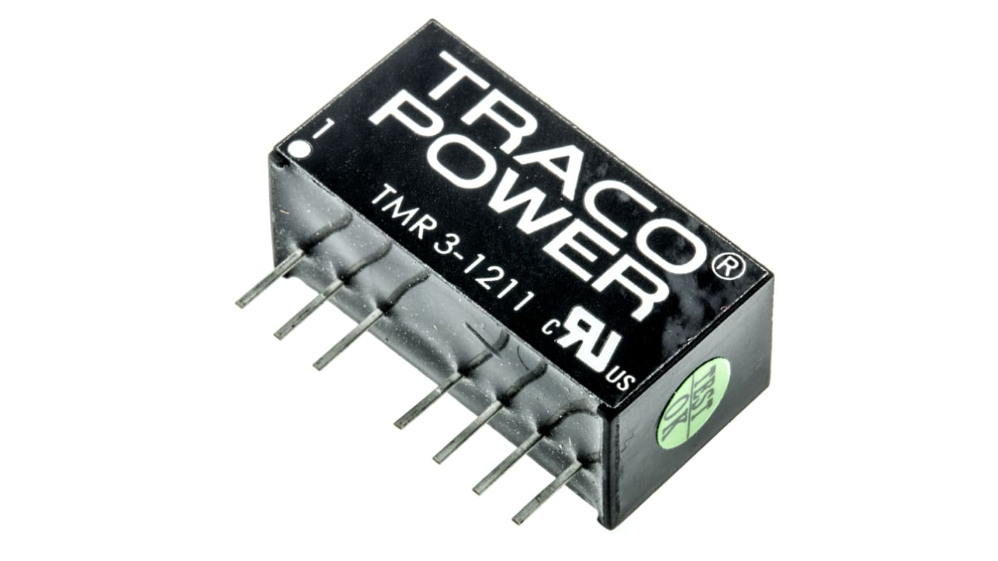 TRACOPOWER 隔离式DCDC转换器, 9 → 18 V 直流输入, 5V 直流输出, 3W, TMR 3系列