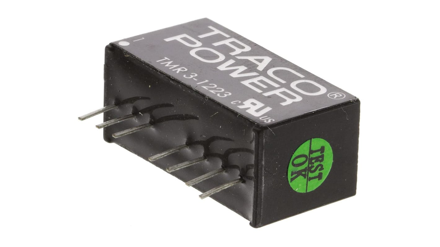 TRACOPOWER TMR 3 DC-DC Converter, ±15V dc/ ±100mA Output, 9 → 18 V dc Input, 3W, Through Hole, +85°C Max Temp