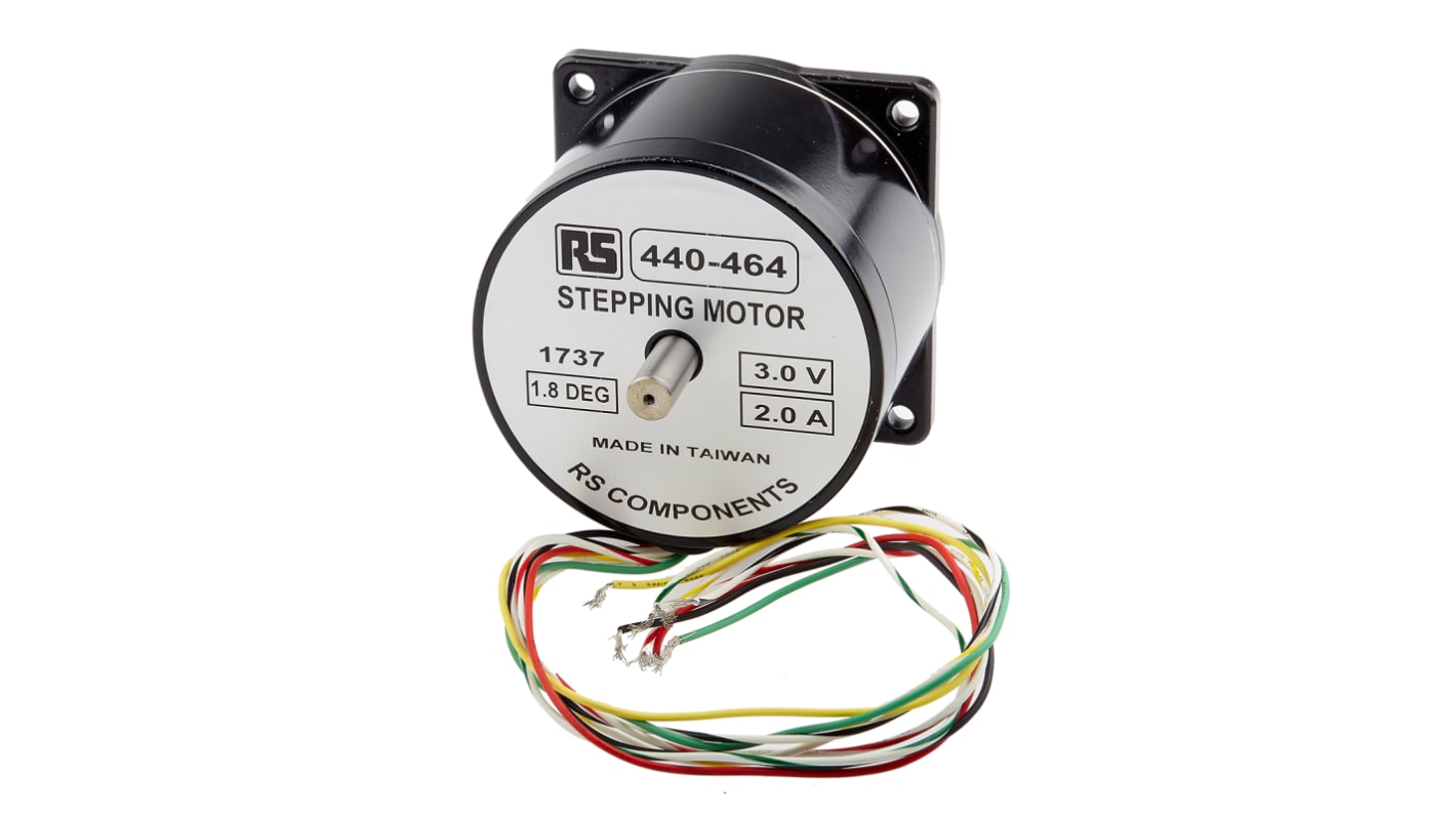 RS PRO Hybrid Stepper Motor, 1.2Nm Torque, 3 V, 1.8°, 82.6 x 82.6mm Frame, 9.5mm Shaft