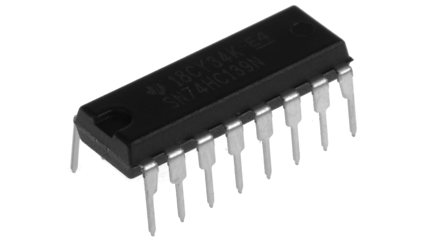 Texas Instruments SN74HC139N, Decoder, 16-Pin PDIP