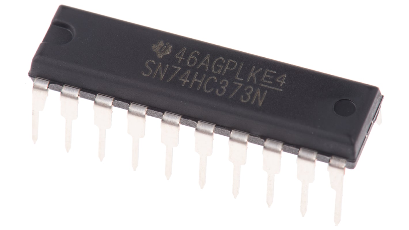 Texas Instruments D锁存器, HC逻辑, 20p, 8Bit, PDIP, 三态输出