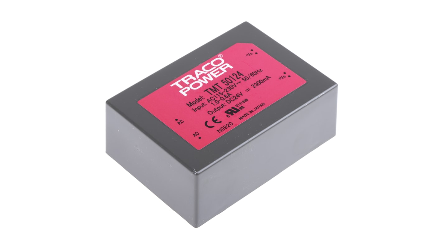 Alimentation à découpage TRACOPOWER, 50W, 1 sortie à  24V c.c., 2.3A