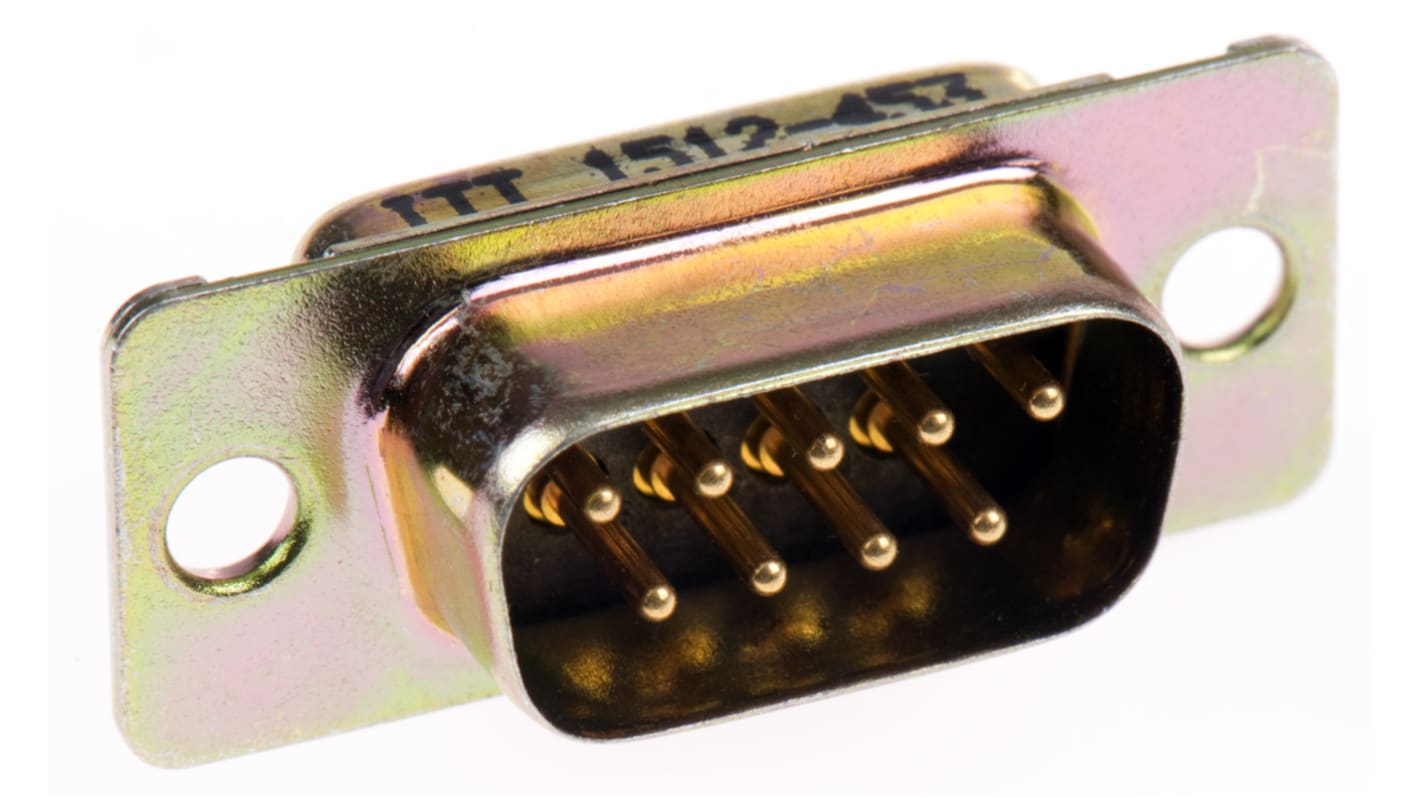 ITT Cannon D*M 9 Way Panel Mount D-sub Connector Plug, 2.84mm Pitch