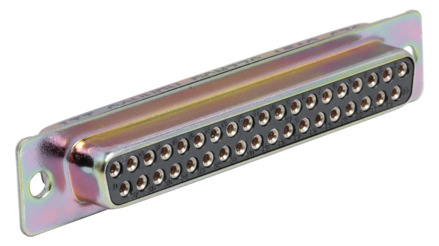 ITT Cannon D*M 37 Way Panel Mount D-sub Connector Socket, 2.84mm Pitch