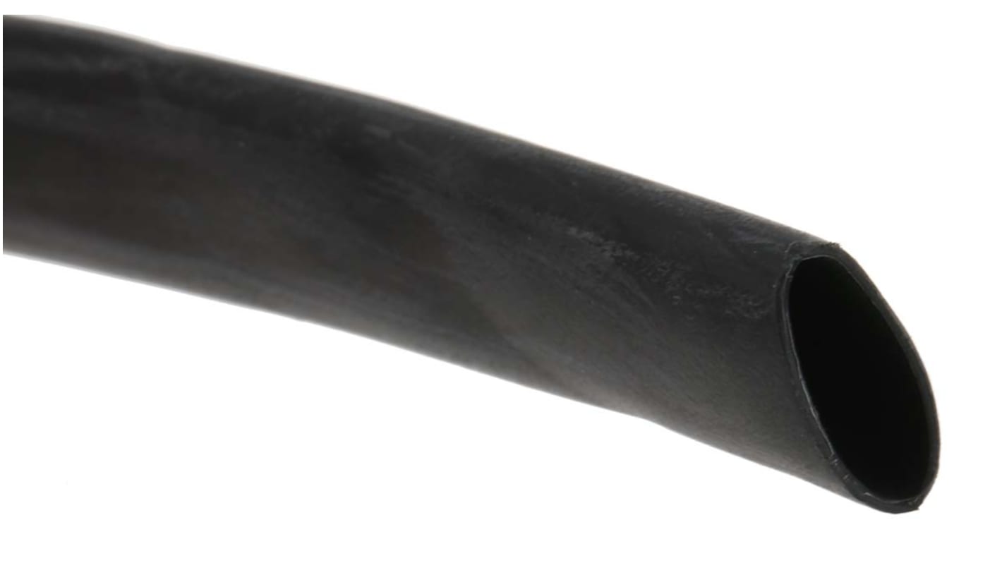 HellermannTyton Adhesive Lined Heat Shrink Tubing, Black 9mm Sleeve Dia. x 5m Length 3:1 Ratio, HIS-A Series