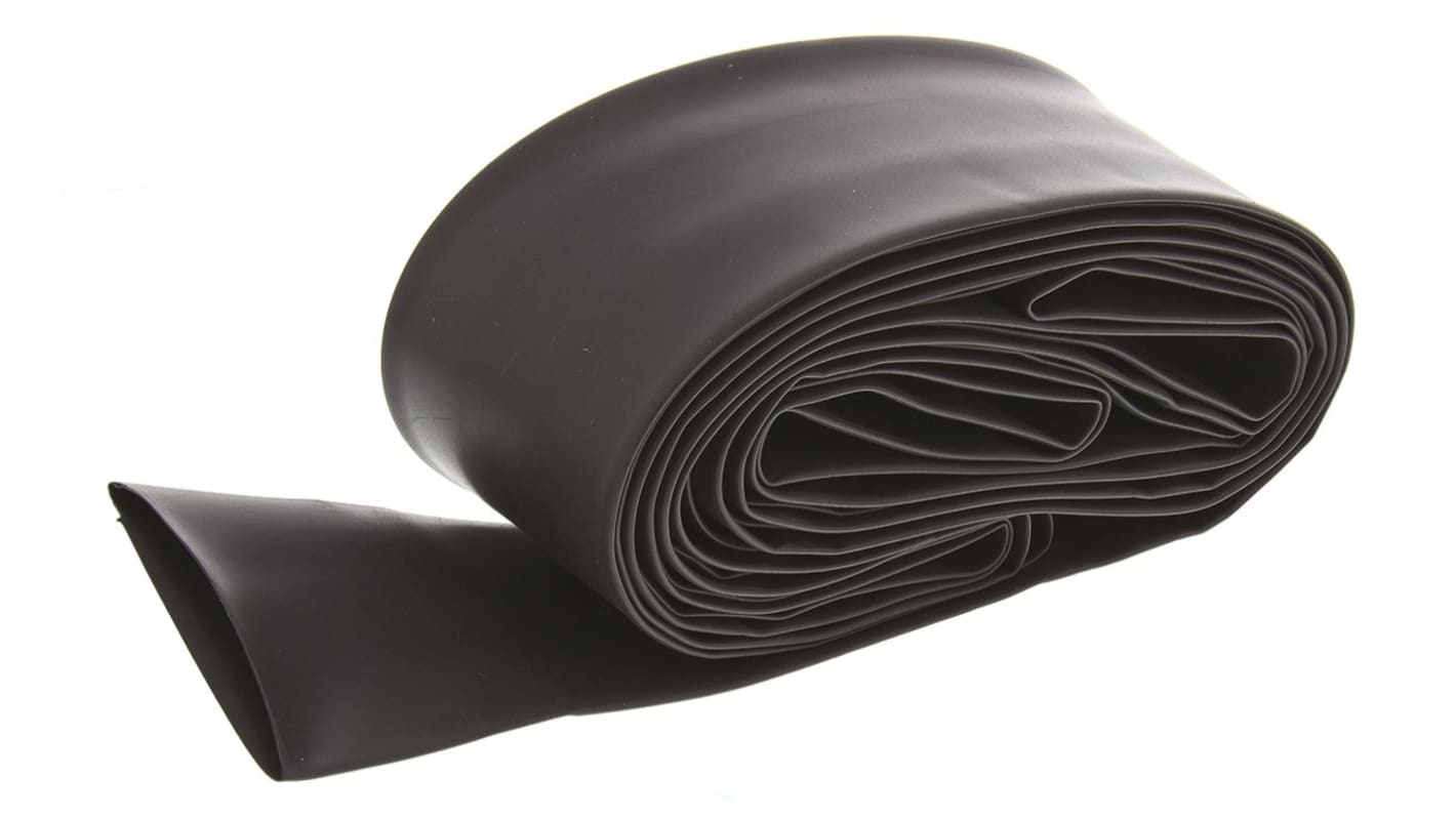 HellermannTyton Heat Shrink Tubing, Black 40mm Sleeve Dia. x 5m Length 3:1 Ratio, TF31 Series