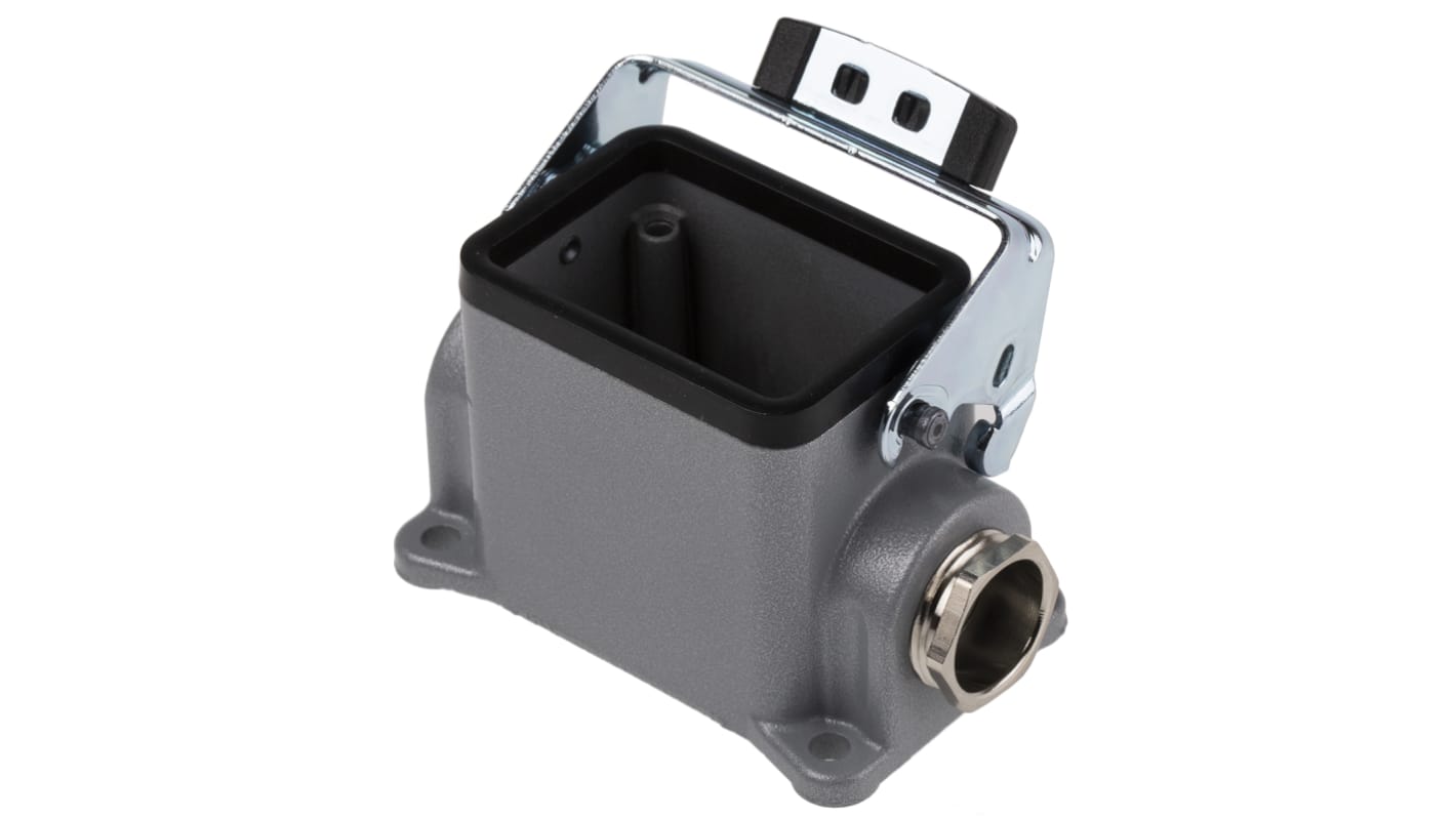 EPIC H-BE Heavy Duty Power Connector Hood, 24 (H-DD), 6 (H-BE) Contacts, PG16 Thread