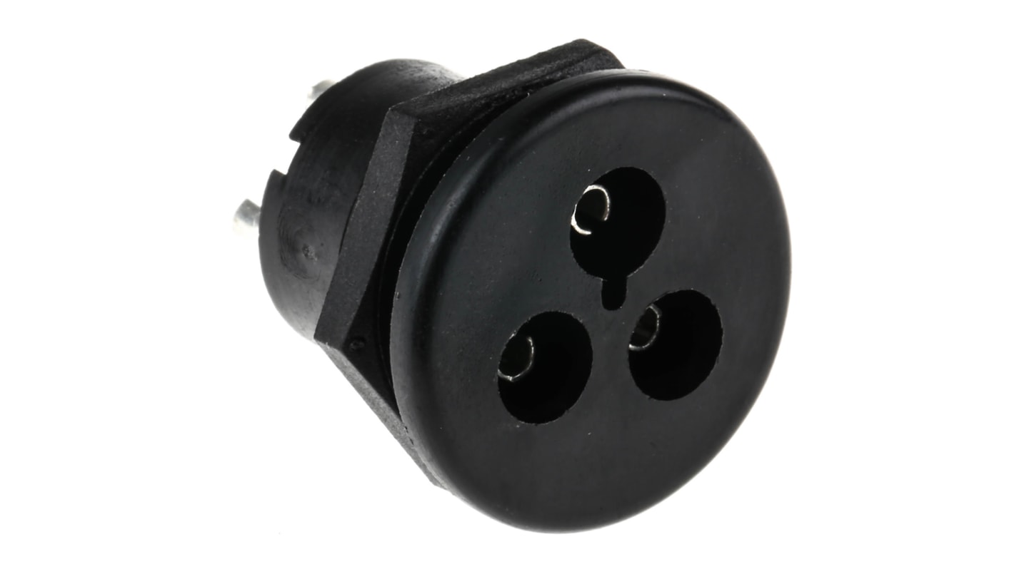 Bulgin 电源连接器, 250 V 交流, 3A, 面板安装, 焊接端接