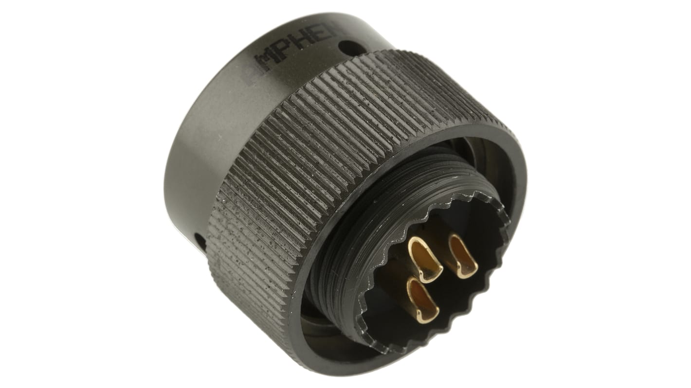 Amphenol Limited, 62GB 3 Way Cable Mount MIL Spec Circular Connector PlugOlive, Socket Contacts,Shell Size 12, Bayonet