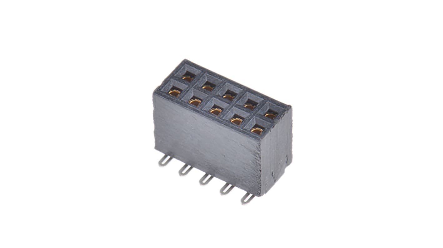 Gniazdo PCB 10 -pinowe 2 -rzędowe raster: 1.27mm Listwa gniazdowa Proste SMD