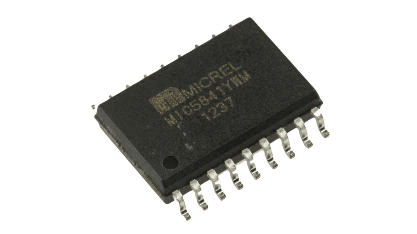 Microchip 锁存驱动器, MIC逻辑驱动器、移位寄存器, 串行至串行， 并行模式, 8级, 18引脚, 贴片安装, SOIC W