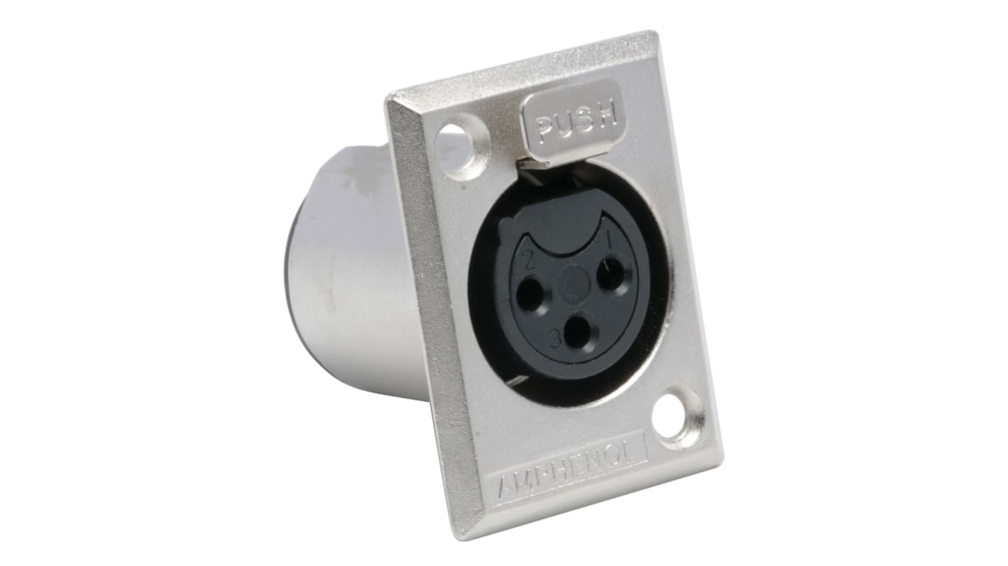 Amphenol Industrial 卡侬头母座, 面板安装, 133 V, 15A, 直向