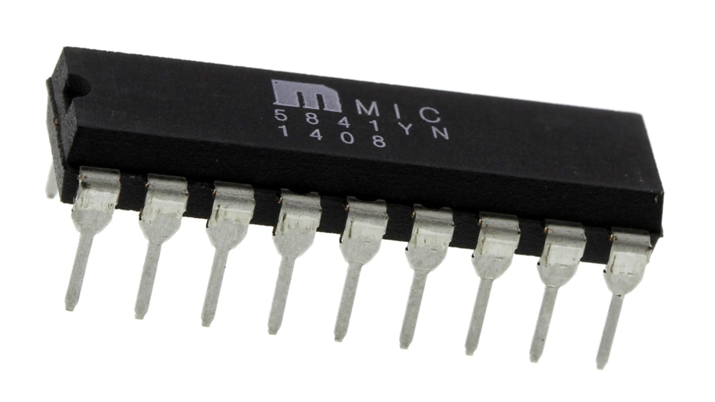Microchip MIC5841YN 8-stage Through Hole Latched Driver MIC, 18-Pin PDIP