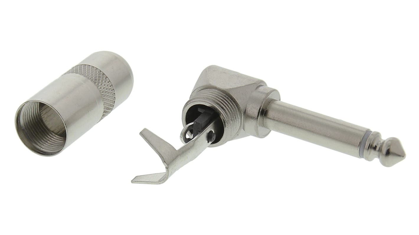 Connettore jack, 6.35 mm, Maschio, Montaggio su cavo