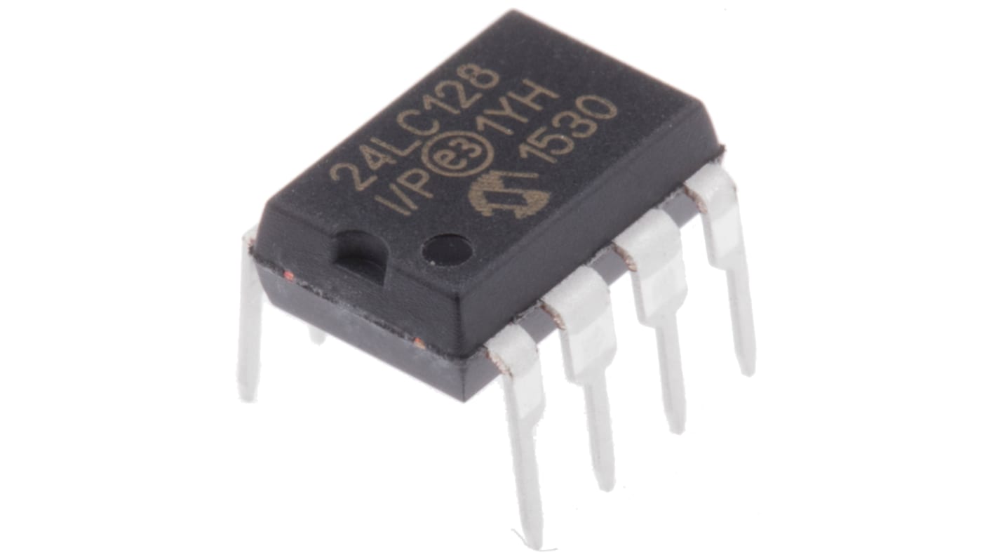 Pamięć szeregowa EEPROM Otwór przezierny 128kbit 8-pinowy PDIP 16K x 8 bit